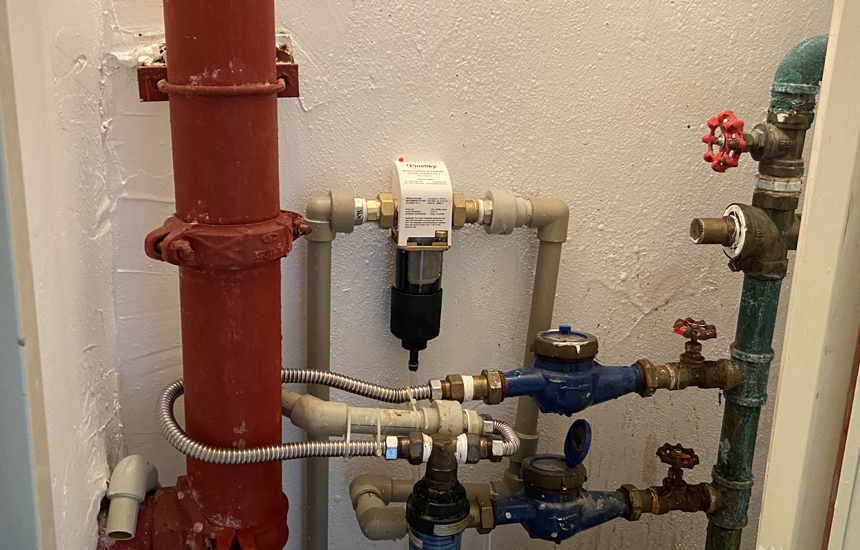 上海黄埔区客户安装超滤净水器+前置过滤器